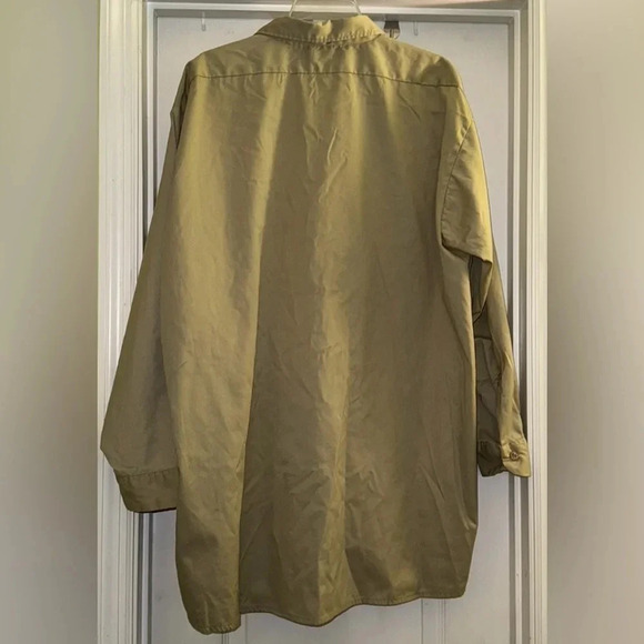 Dickies Long Sleeve Tan Button Down Shirt - Picture 3 of 4